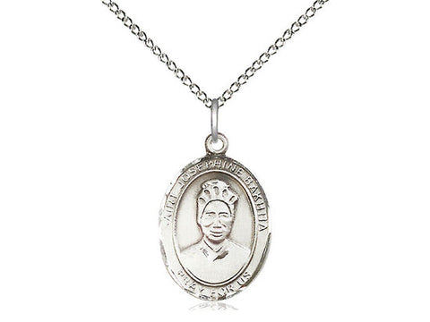 St. Josephine Bakhita Medal, Sterling Silver, Medium, Dime Size 