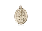 St. Edwin Medal, Gold Filled, Medium, Dime Size 