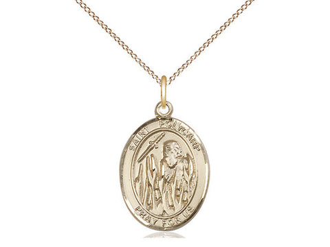 St. Polycarp of Smyrna Medal, Gold Filled, Medium, Dime Size 