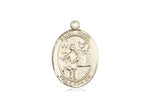St. Vitus Medal, Gold Filled, Medium, Dime Size 