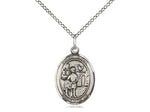 St. Vitus Medal, Sterling Silver, Medium, Dime Size 