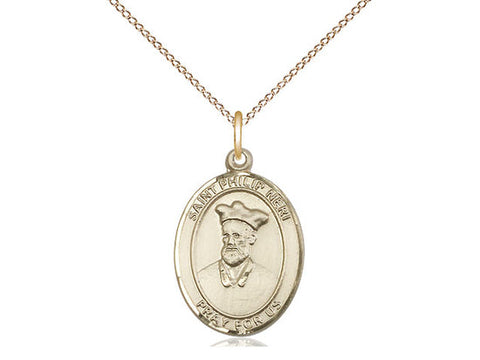 St. Philip Neri Medal, Gold Filled, Medium, Dime Size 