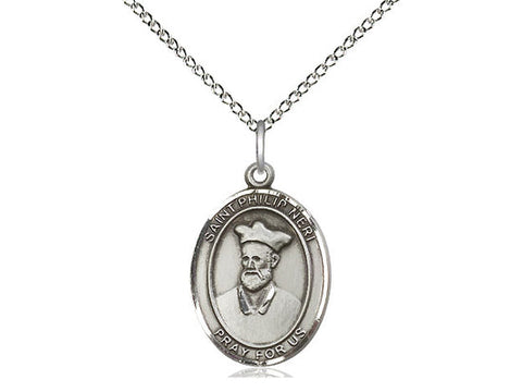 St. Philip Neri Medal, Sterling Silver, Medium, Dime Size 