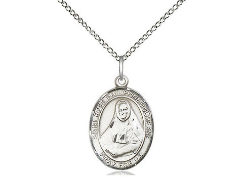 St. Rose Philippine Medal, Sterling Silver, Medium, Dime Size 