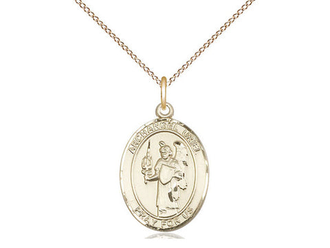 St. Uriel Medal, Gold Filled, Medium, Dime Size 