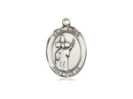 St. Aidan of Lindesfarne Medal, Sterling Silver, Medium, Dime Size 