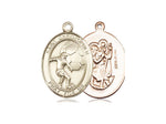 St. Christopher Soccer Medal, Gold Filled, Medium, Dime Size 