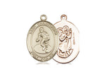 St. Christopher Wrestling Medal, Gold Filled, Medium, Dime Size 