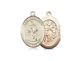 St. Sebastian Wrestling Medal, Gold Filled, Medium, Dime Size 