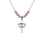 N30 Birthstone Necklace Wedding Rings Cross