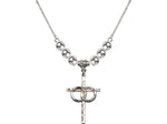 N32 Birthstone Necklace Wedding Rings Cross
