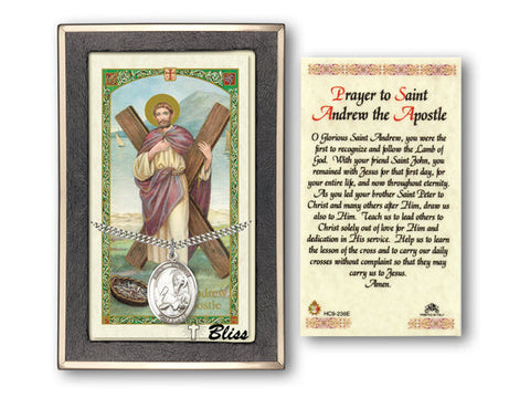 St Andrew the Apostle Medal with Prayer Card