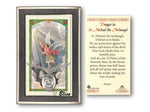St Michael the Archangel Prayer Card with Medal