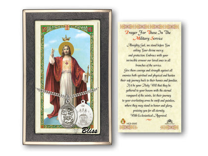 St Michael Air Force Prayer Card with Medal