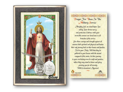St Michael Army Prayer Card with Medal