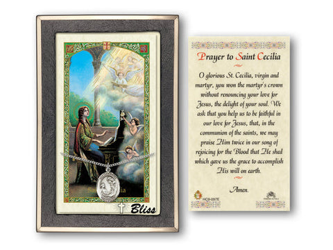St Cecilia Medal with Prayer Card