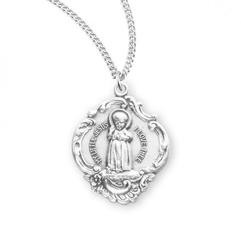 Infant Jesus Sterling Silver Medal -