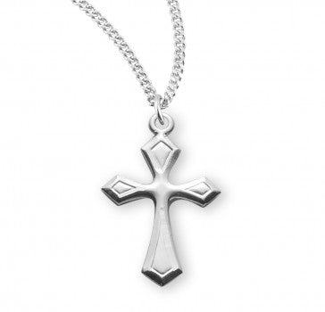 Cross Pendant, Sterling Silver with Chain -