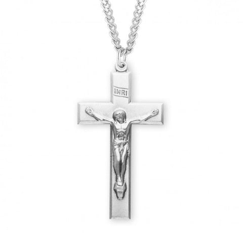 Crucifix, Sterling Silver with Chain