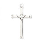 Cross Pendant with Holy Spirit, Sterling Silver with Chain
