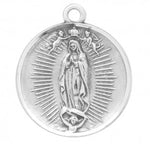 Our Lady of Guadalupe, Sterling Silver with Chain