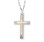 Cross Pendant, Sterling Silver with Chain -