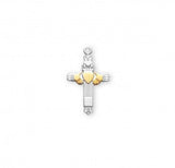 Two-Tone Sterling Silver Claddagh Cross