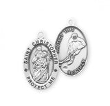 St. Christopher Ice Hockey Medal With Chain