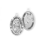 St. Christopher Lacrosse Medal With Chain 