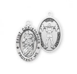 St. Christopher Weight Lifting Medal With Chain