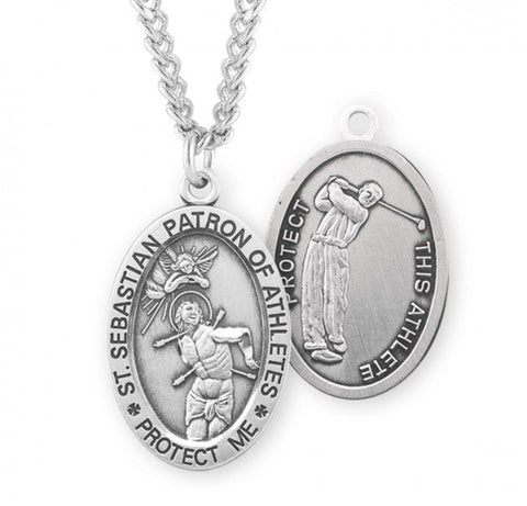 St. Sebastian Golf Medal With Chain