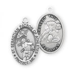 St. Sebastian Wrestling Medal With Chain