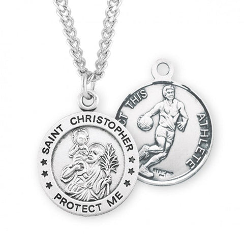 St. Christopher Basketball Medal With Chai