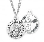 St. Christopher Tennis Medal With Chain