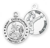 St. Christopher Martial Arts Medal With Chain