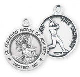 St. Sebastian Baseball Medal With Chain