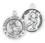 St. Sebastian Football Medal With Chain