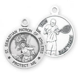 St. Sebastian Tennis Medal With Chain 