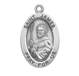 St. James Pendant Oval Sterling Silver with Chain
