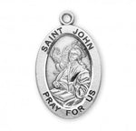 St. John Pendant Oval Sterling Silver with Chain