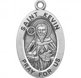 St. Kevin Pendant Oval Sterling Silver with Chain