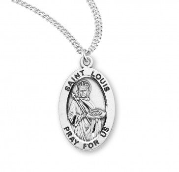 St. Louis Pendant Oval Sterling Silver with Chain