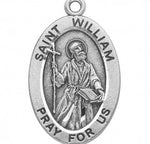 St. William Pendant Oval Sterling Silver with Chain 