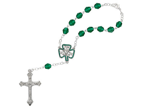 7MM Irish Auto Rosary / Carded