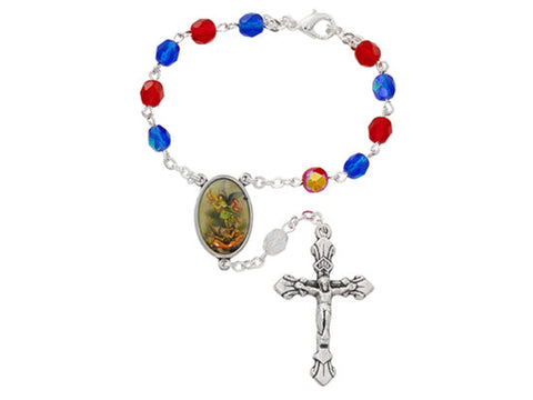 St. Michael Auto Rosary with Card