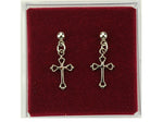 Rhodium Cross Earrings - Design 4