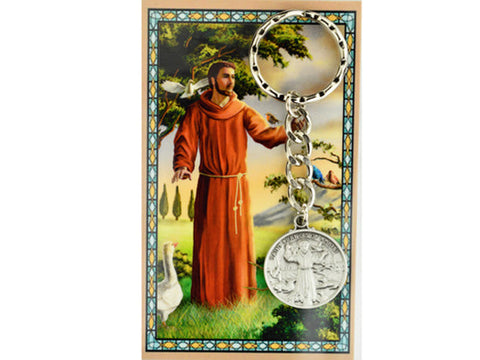 St. Francis Keyring with Prayer Card