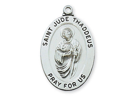 Sterling Silver St. Jude with 20" Chain and Box