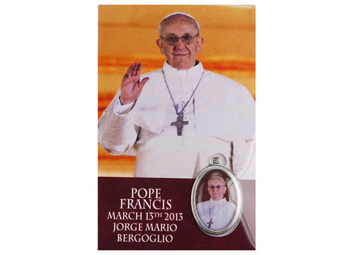 Pope Francis Medal with Holy Card