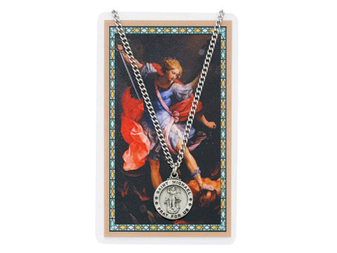 St. Michael Prayer Card with Chain Set